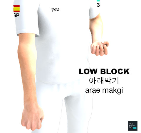 Low Block ( 아래막기 arae makgi )