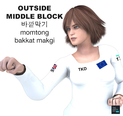 Outside Block ( 바깥막기 momtong bakkat makgi )