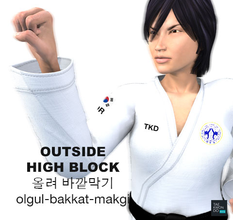 High Outside Block (올려 바깥막기 olgul bakkat makgi)