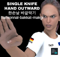 Single Knife Hand Outward Block ( 한손날 바깥막기 hansonnal-bakkat-makgi )