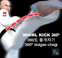 Whirl Kick 360º ( 360도 돌개차기 360º dolgae-chagi )