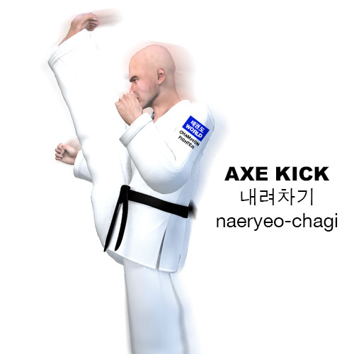 Axe Kick ( 내려차기 naeryeo-chagi )