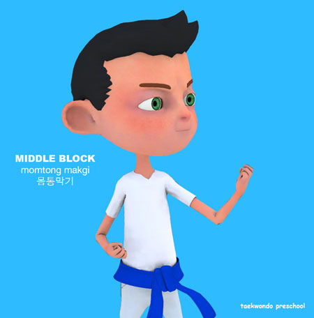 Middle Block ( 몸통막기 momtong makgi )