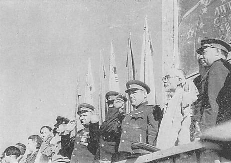 Welcome Celebration for Red Army in Pyongyang on 14 October 1945. Welcome Celebration for Red Army in Pyongyang on 14 October 1945.