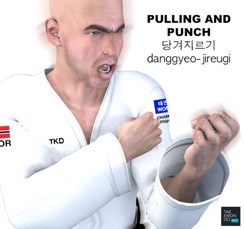 Pulling and Punching ( 당겨지르기 danggyeo-jireugi )