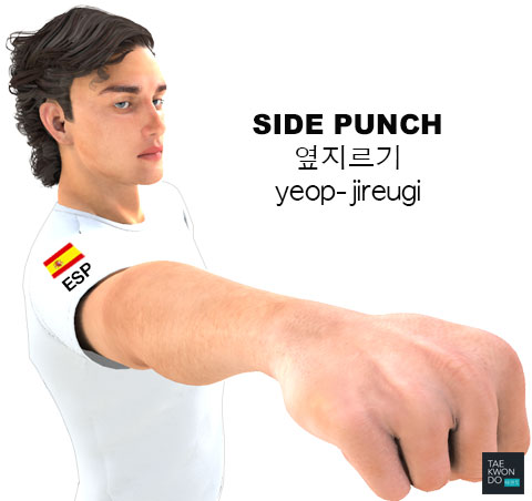 Side Punch ( 옆지르기 yeop-jireugi )