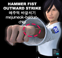 Hammer Fist Outward Strike ( 메주먹 바깥치기 mejumeok-bakkat-chigi )