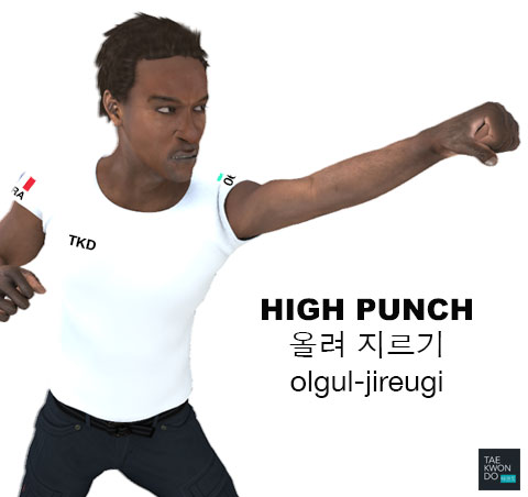 High Punch ( 올려 지르기 olgul-jireugi )