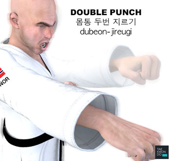 Double Punch ( 몸통 두번 지르기 dubeon-jireugi )