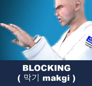 In martial arts, blocking is the act of stopping or deflecting an opponent's attack for the purpose of preventing injurious contact with the body