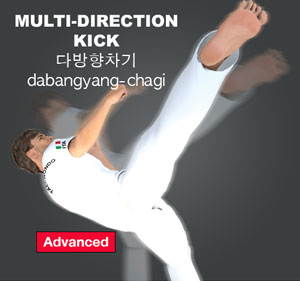 Multi-Direction Kick ( 다방향차기 dabangyang-chagi )