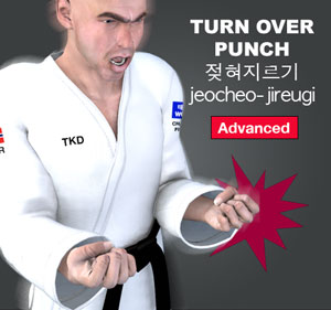 Turn Over Punch ( 젖혀지르기 jeocheo-jireugi )